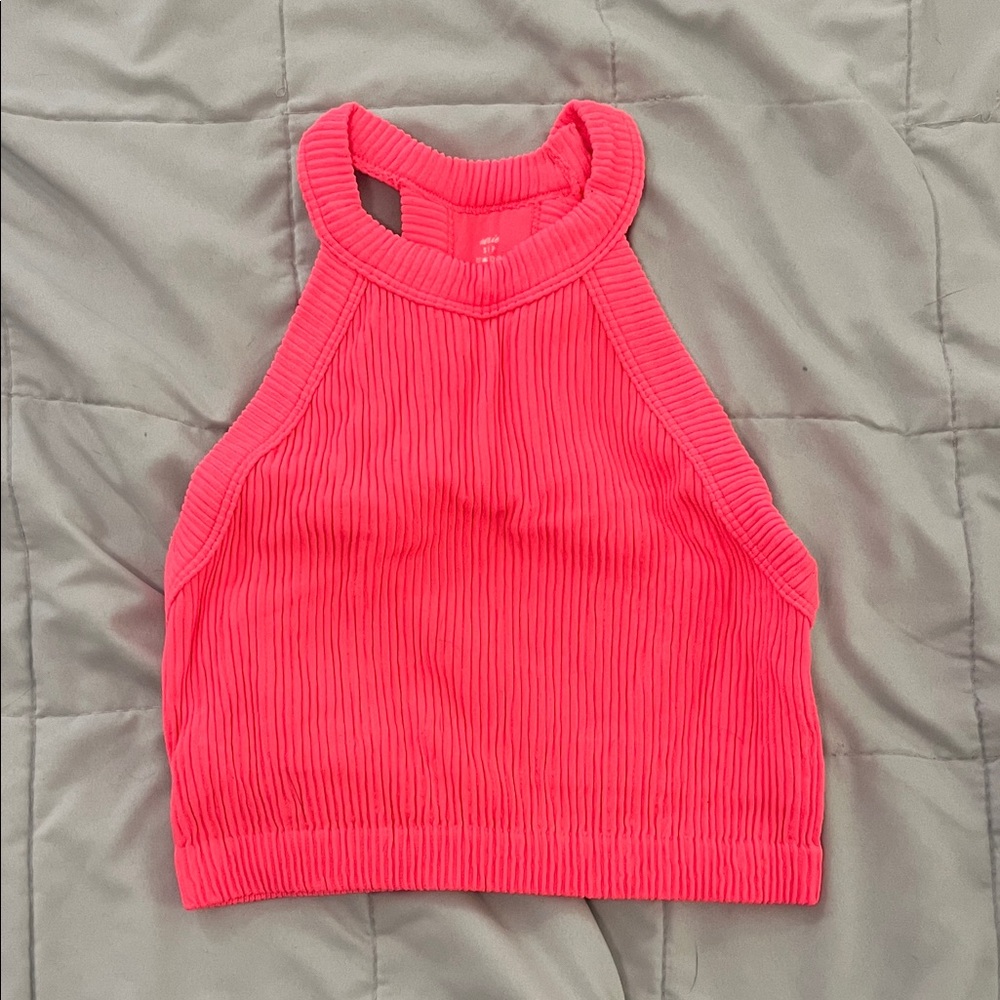 aerie vibrant pink halter top